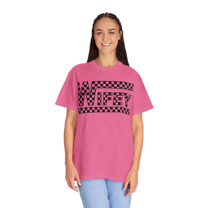 Checkered Wifey Comfort Colors Unisex Garment-Dyed T-shirt