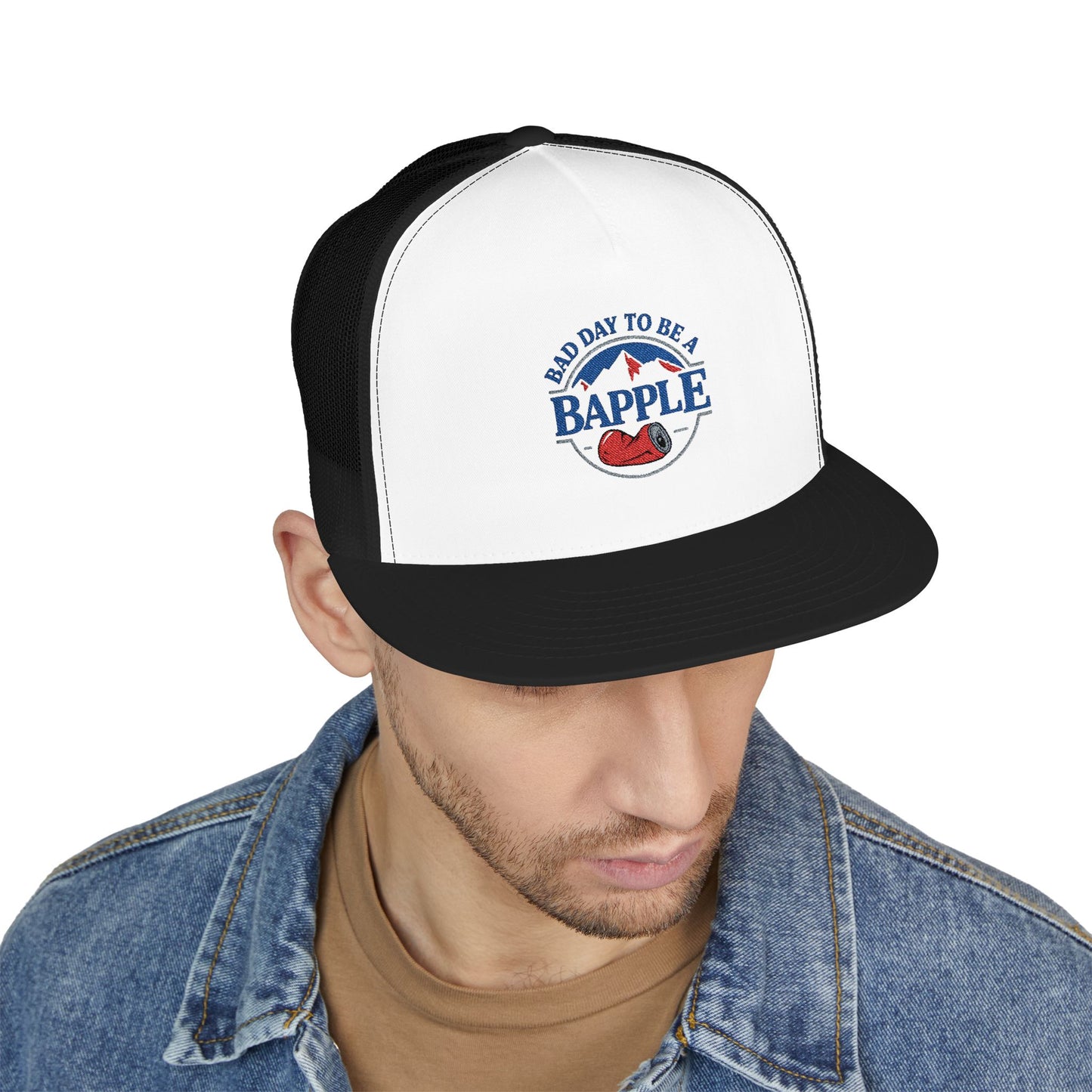 Bapple 5 Panel Trucker Cap (Embroidery)