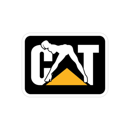 CAT Girl Transparent Outdoor Vinyl Decal, Die-Cut, 1pc
