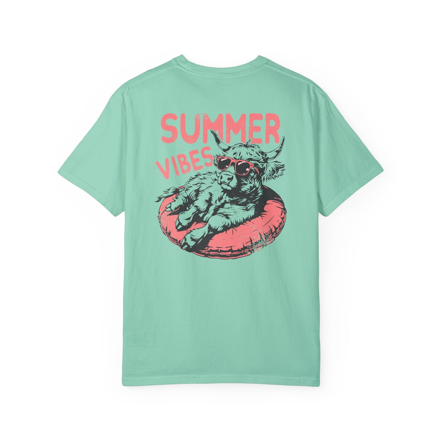 Summer Vibes Highland Cow Comfort Colors Unisex T-shirt
