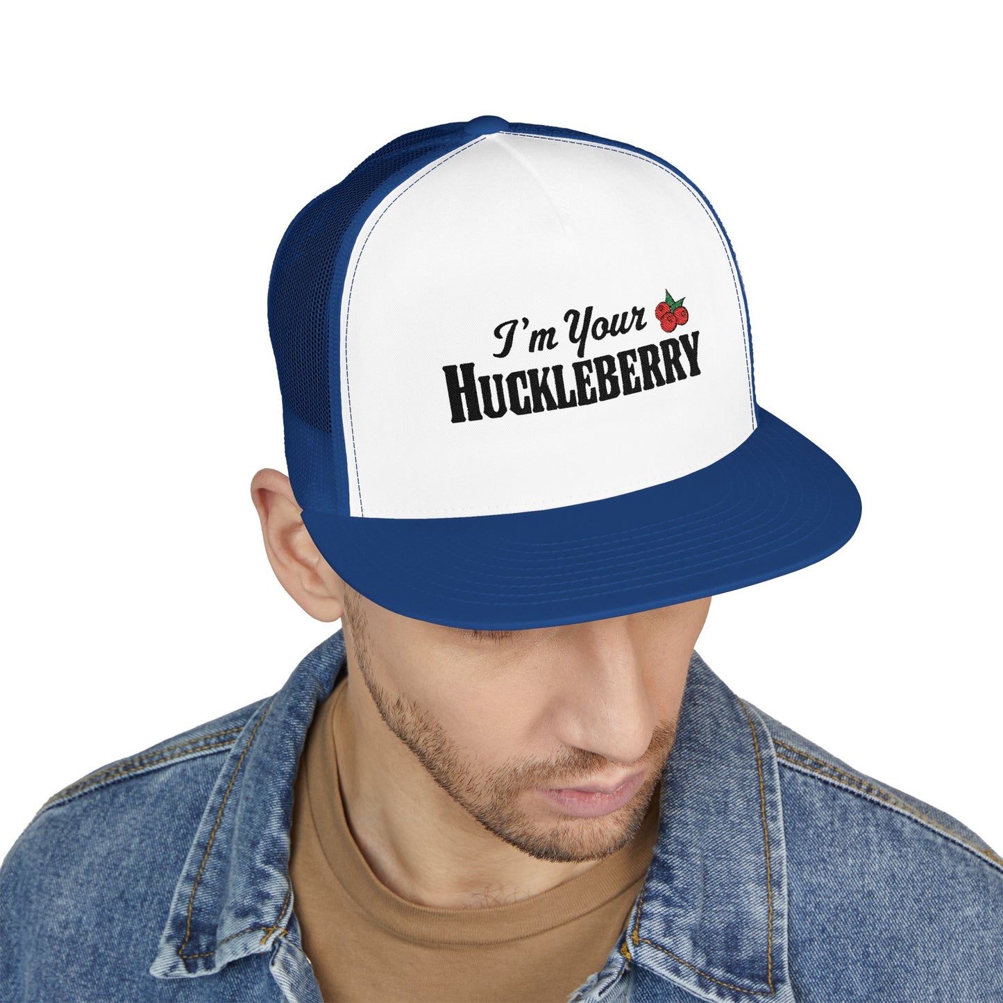 Huckleberry 5 Panel Trucker Cap (Embroidery)