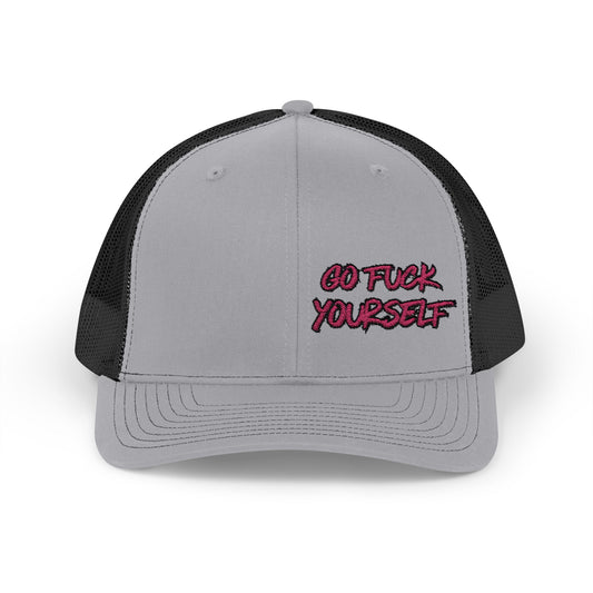 Go F Yourself (PINK) Richardson 112 Snapback Trucker Cap