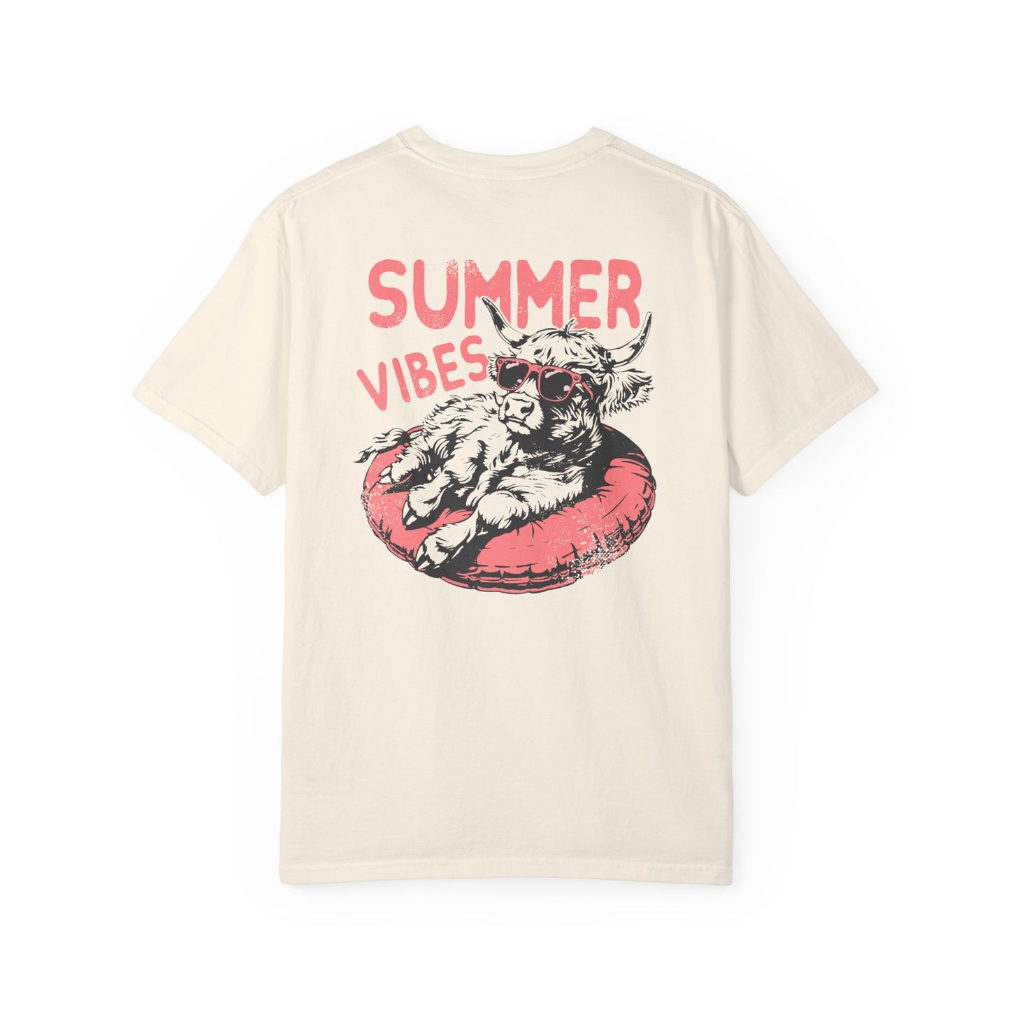 Summer Vibes Highland Cow Comfort Colors Unisex T-shirt