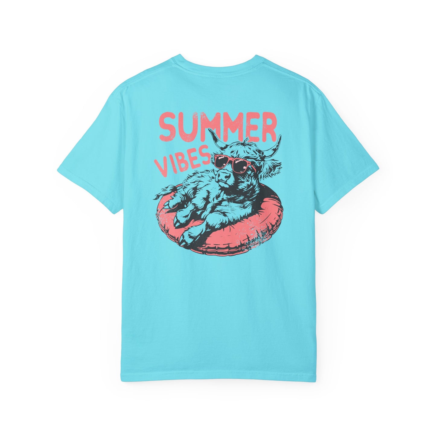 Summer Vibes Highland Cow Comfort Colors Unisex T-shirt