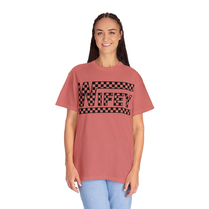 Checkered Wifey Comfort Colors Unisex Garment-Dyed T-shirt