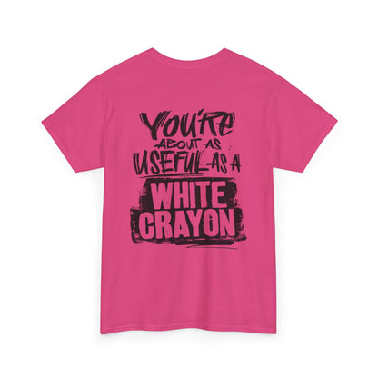 White Crayon Unisex Heavy Cotton Tee