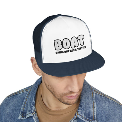BOAT 5 Panel Trucker Cap (Embroidery)