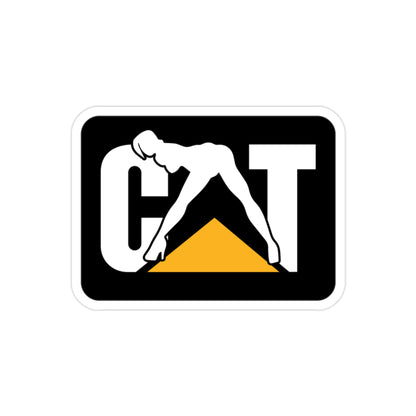 CAT Girl Transparent Outdoor Vinyl Decal, Die-Cut, 1pc