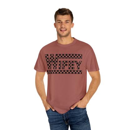 Checkered Wifey Comfort Colors Unisex Garment-Dyed T-shirt