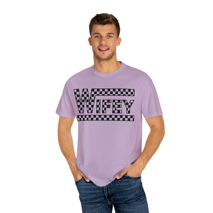 Checkered Wifey Comfort Colors Unisex Garment-Dyed T-shirt