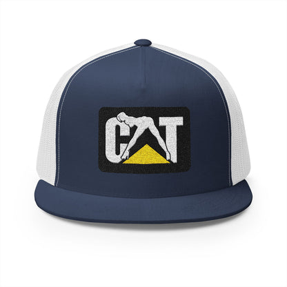 Cat Girl Embroidered 5 Panel Trucker Cap