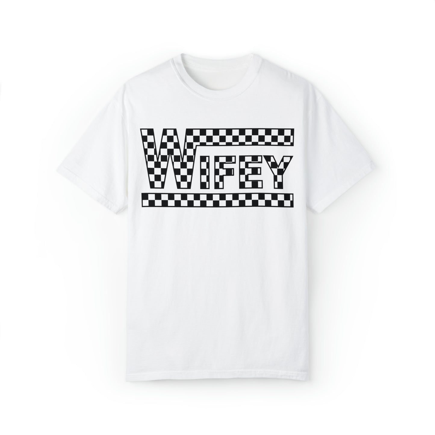 Checkered Wifey Comfort Colors Unisex Garment-Dyed T-shirt