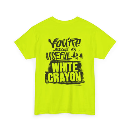 White Crayon Unisex Heavy Cotton Tee