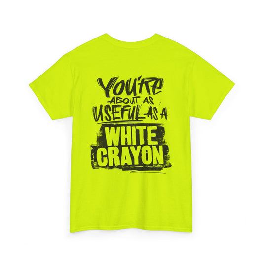 White Crayon Unisex Heavy Cotton Tee