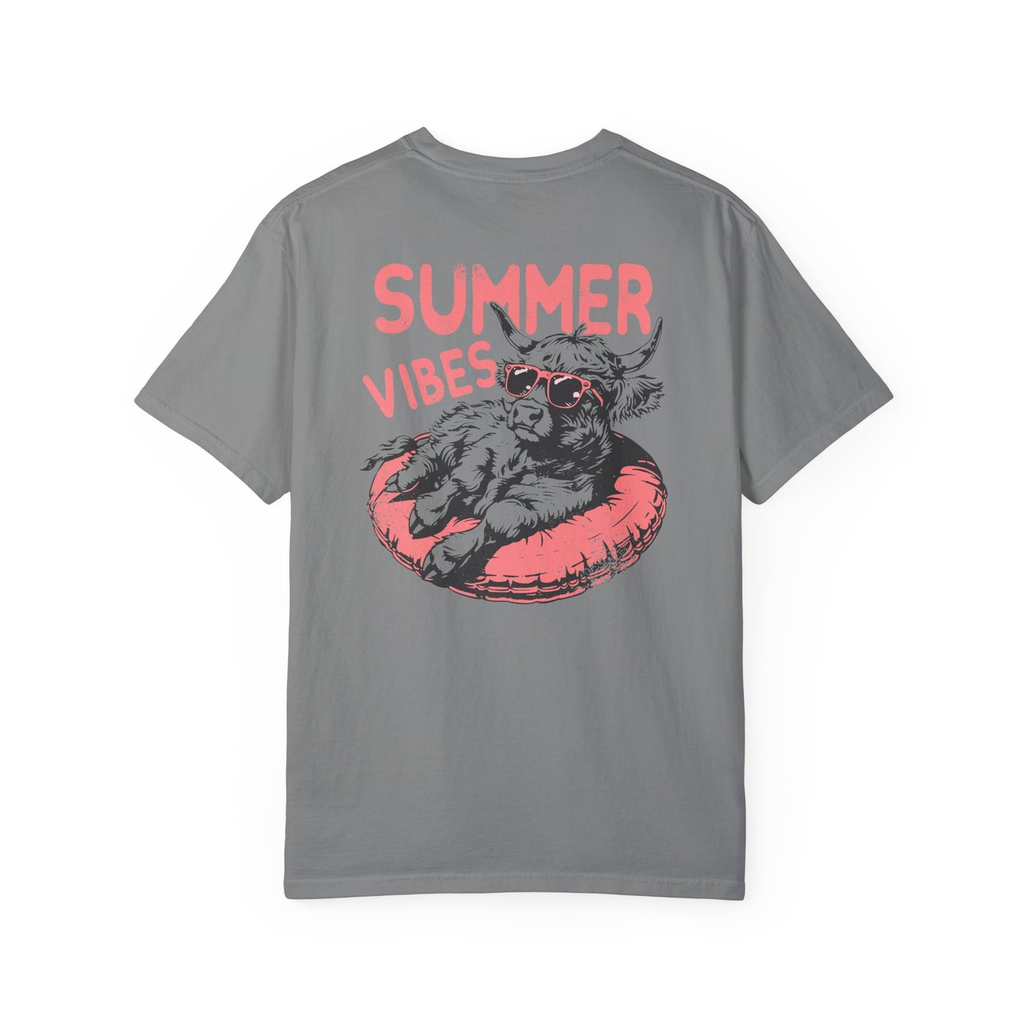 Summer Vibes Highland Cow Comfort Colors Unisex T-shirt