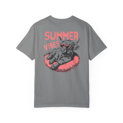 Summer Vibes Highland Cow Comfort Colors Unisex T-shirt