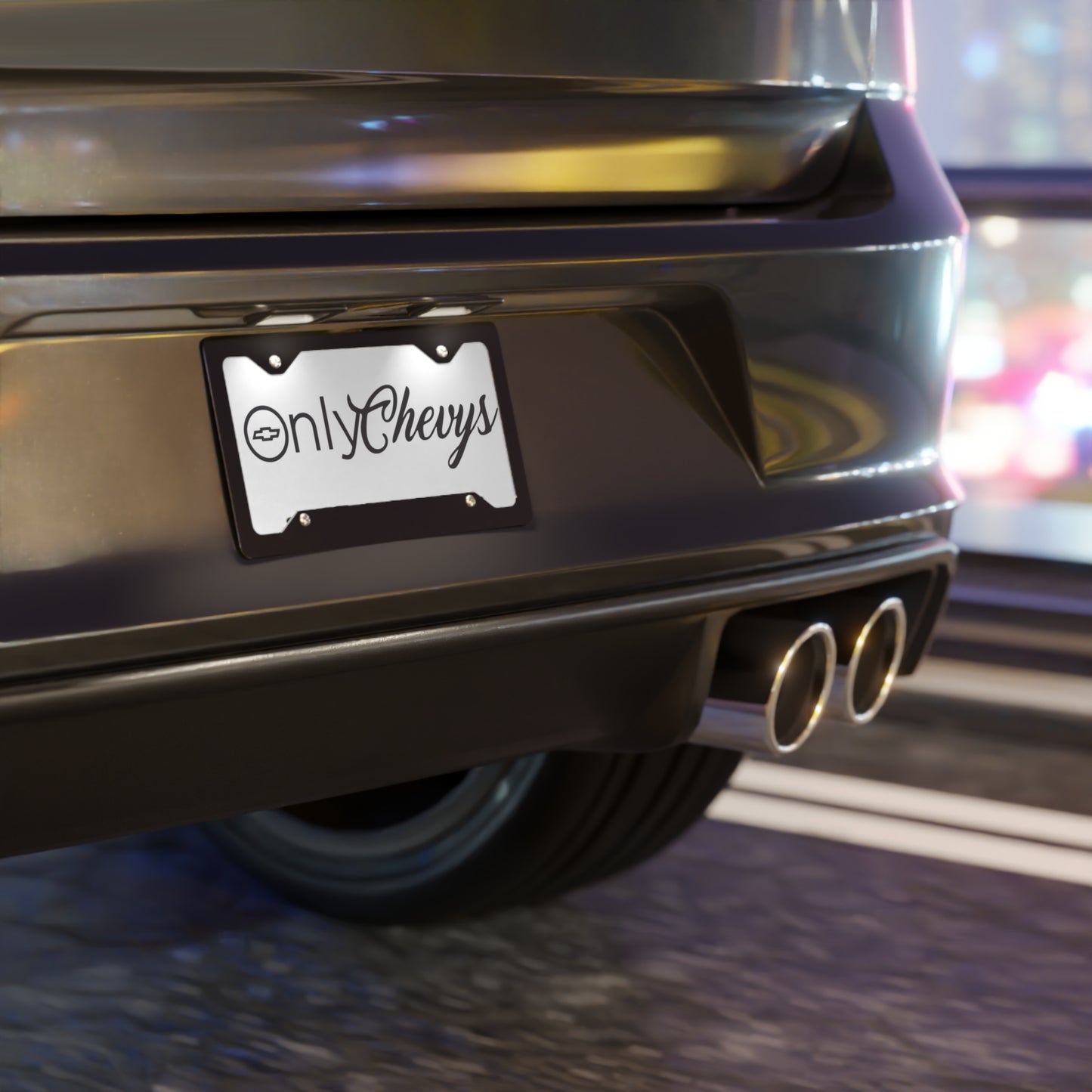 Only Chevys White Vanity Plate