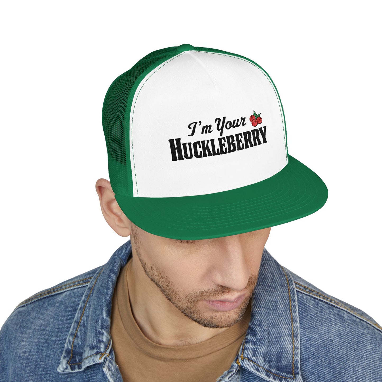 Huckleberry 5 Panel Trucker Cap (Embroidery)