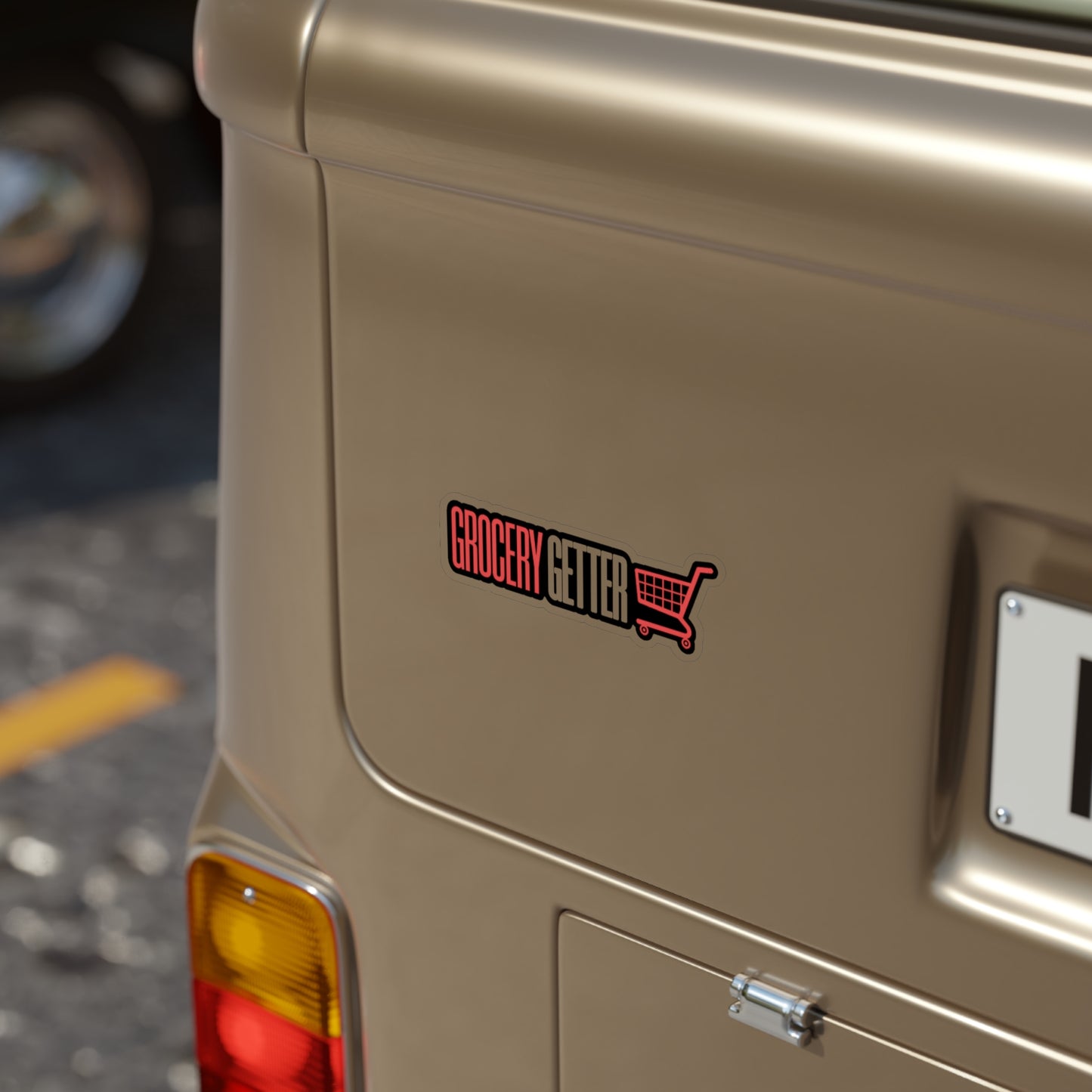 Grocery Getter Transparent Outdoor Vinyl Decal, Die-Cut, 1pc