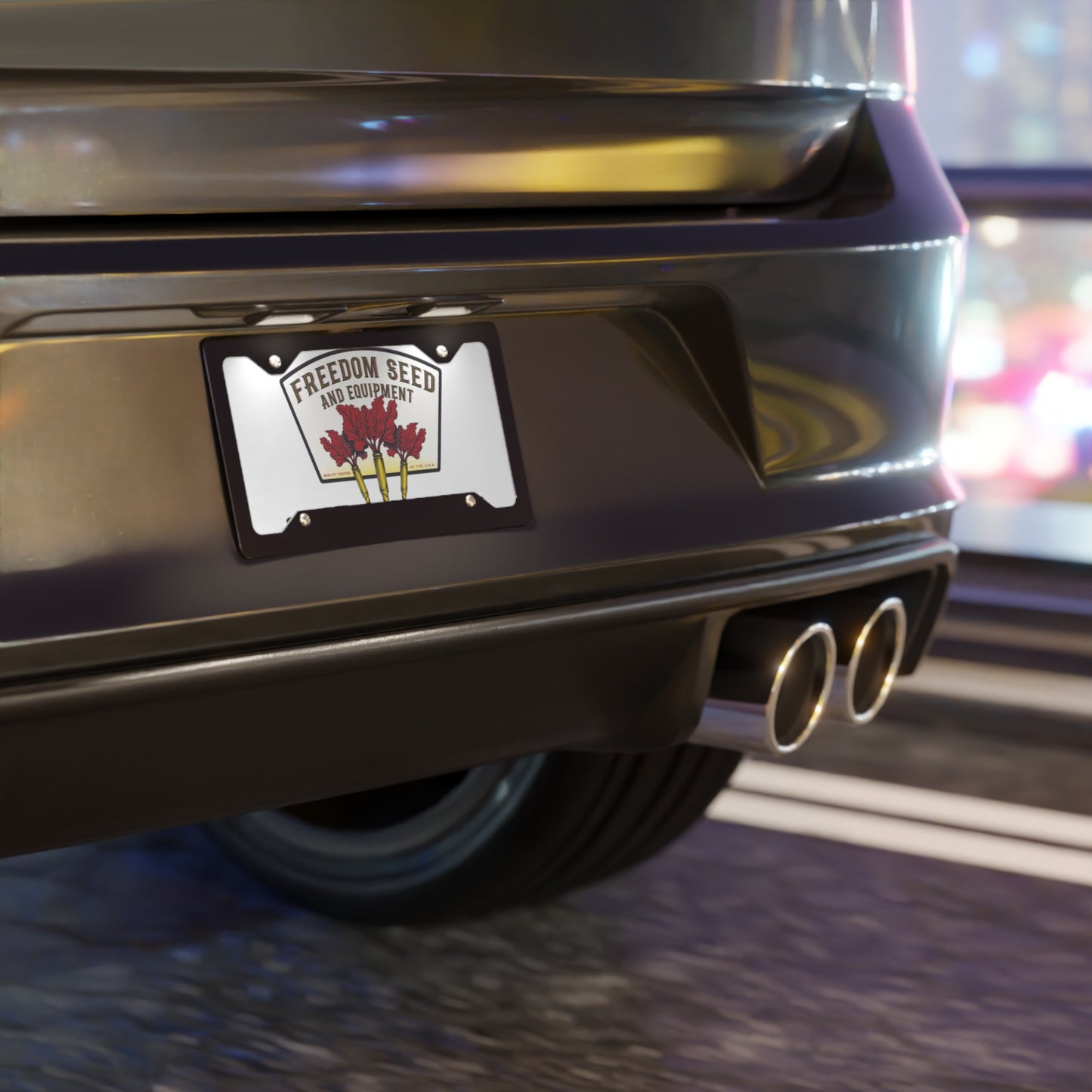 Freedom Seed & Equipment White Vanity Plate