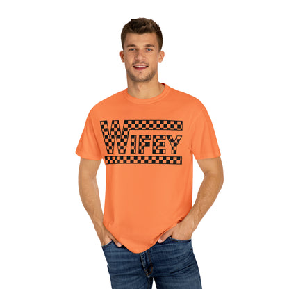 Checkered Wifey Comfort Colors Unisex Garment-Dyed T-shirt