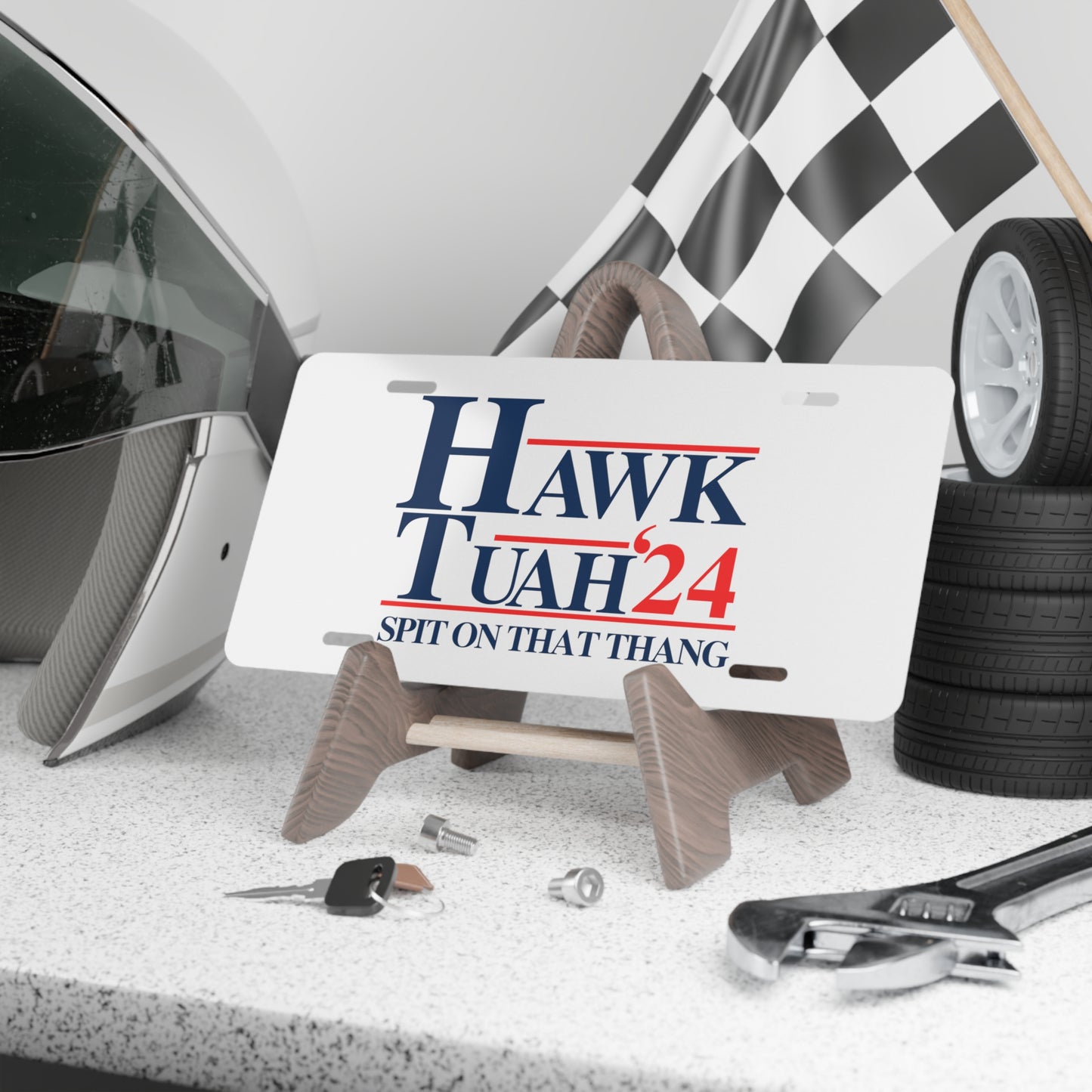 Hawk Tuah Spit On That Thang Vanity Plate
