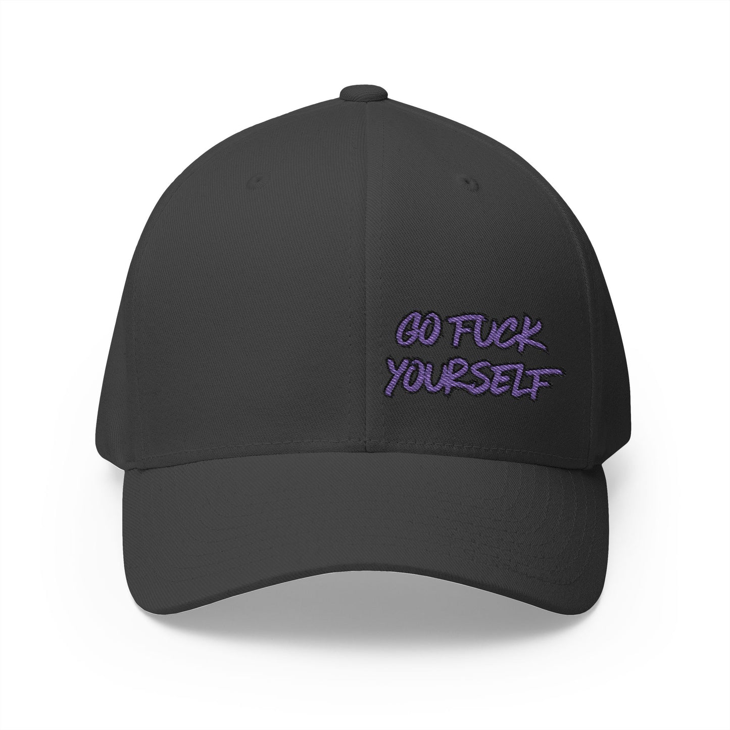 Go F Yourself (PURPLE) Embroidered FlexFit Hat