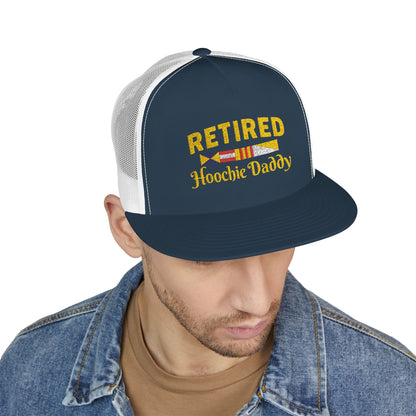 Retired Hoochie Daddy 5 Panel Trucker Cap (Embroidery)