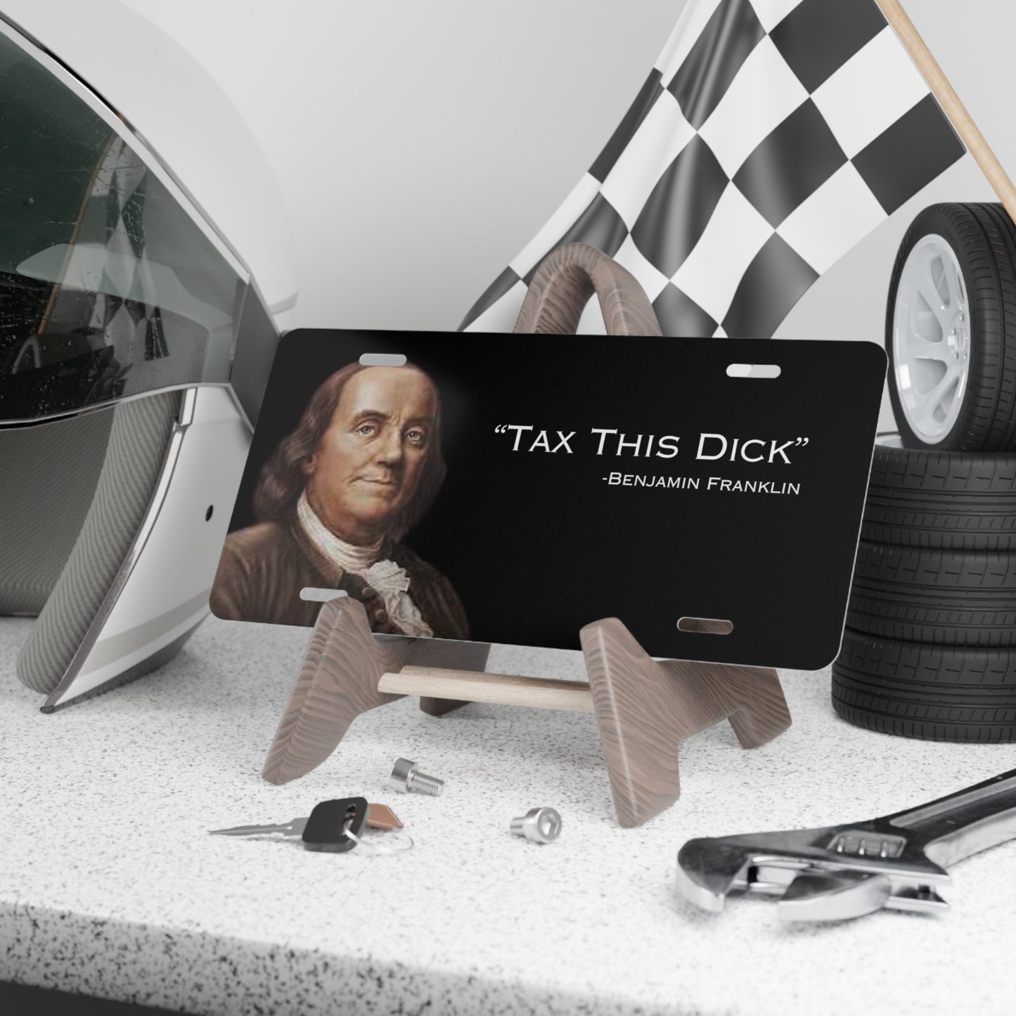 Benjamin Franklin Tax This D*ck Vanity Plate
