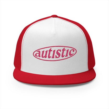Autistic 5 Panel Trucker Cap (Embroidery)