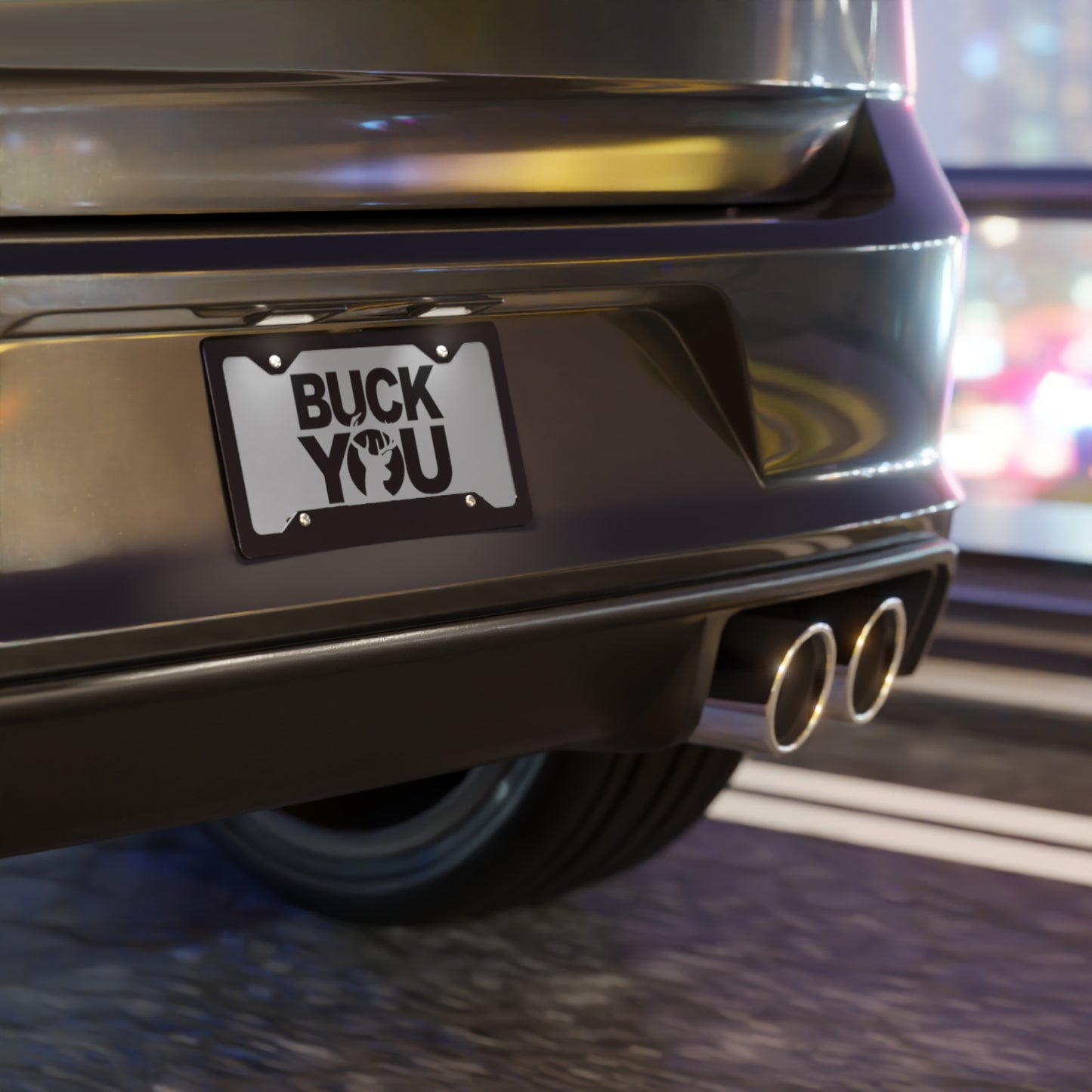 Buck You Grey Vanity Plate