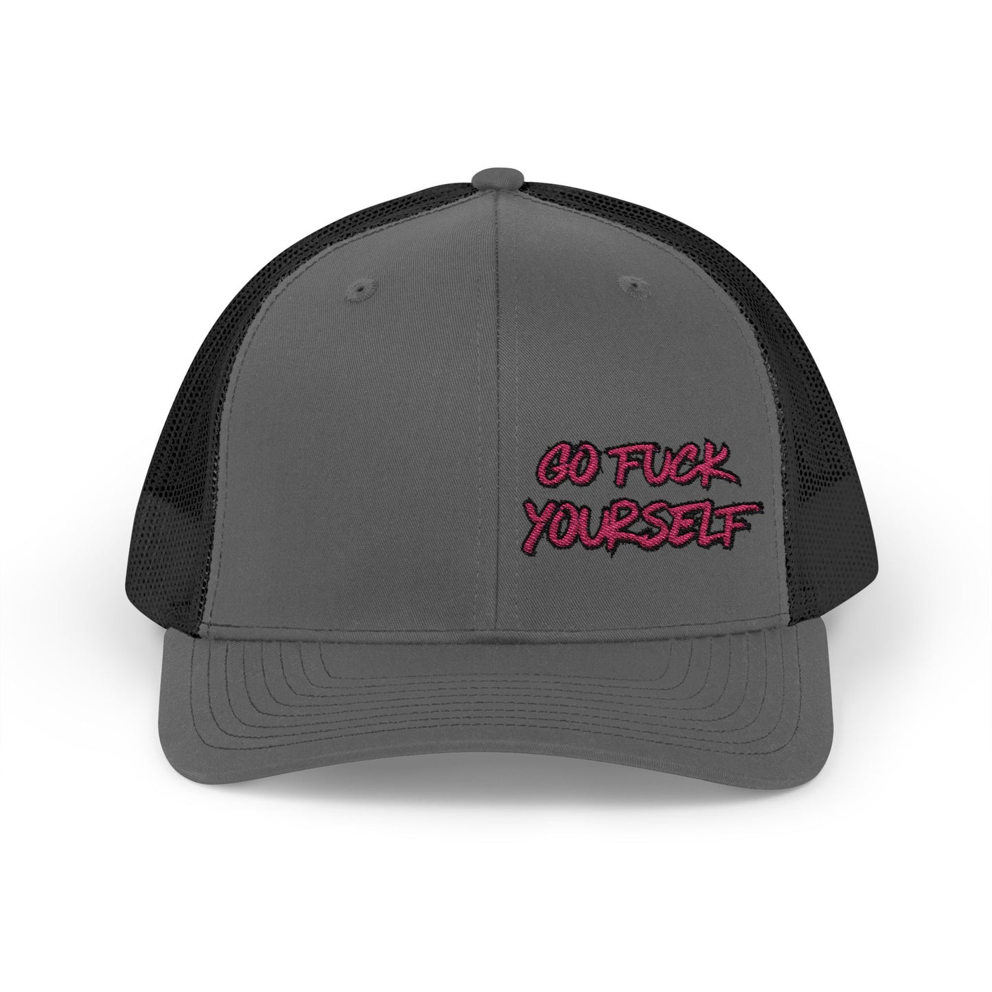 Go F Yourself (PINK) Richardson 112 Snapback Trucker Cap