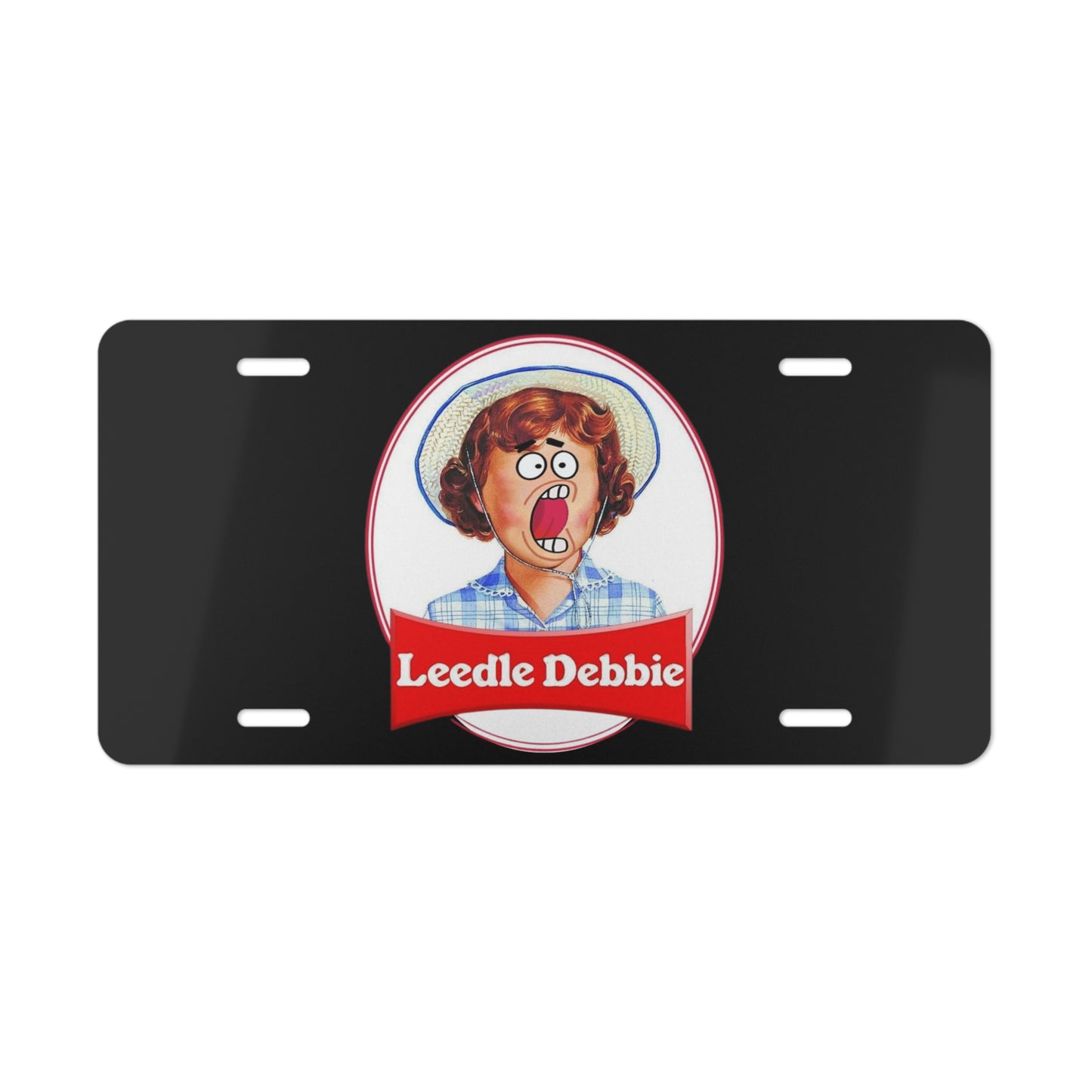 Leedle Debbie Black Vanity Plate