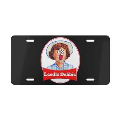 Leedle Debbie Black Vanity Plate