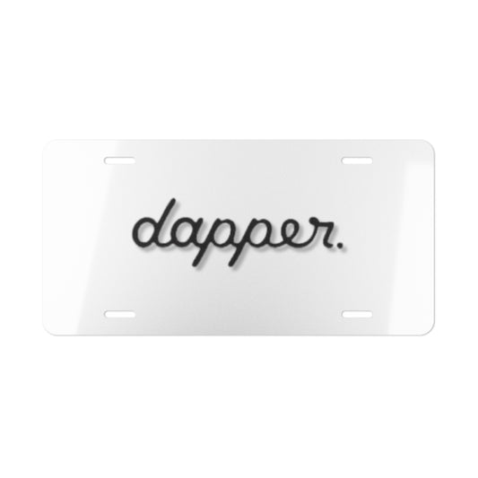 Dapper White Vanity Plate