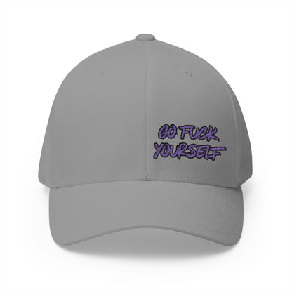 Go F Yourself (PURPLE) Embroidered FlexFit Hat