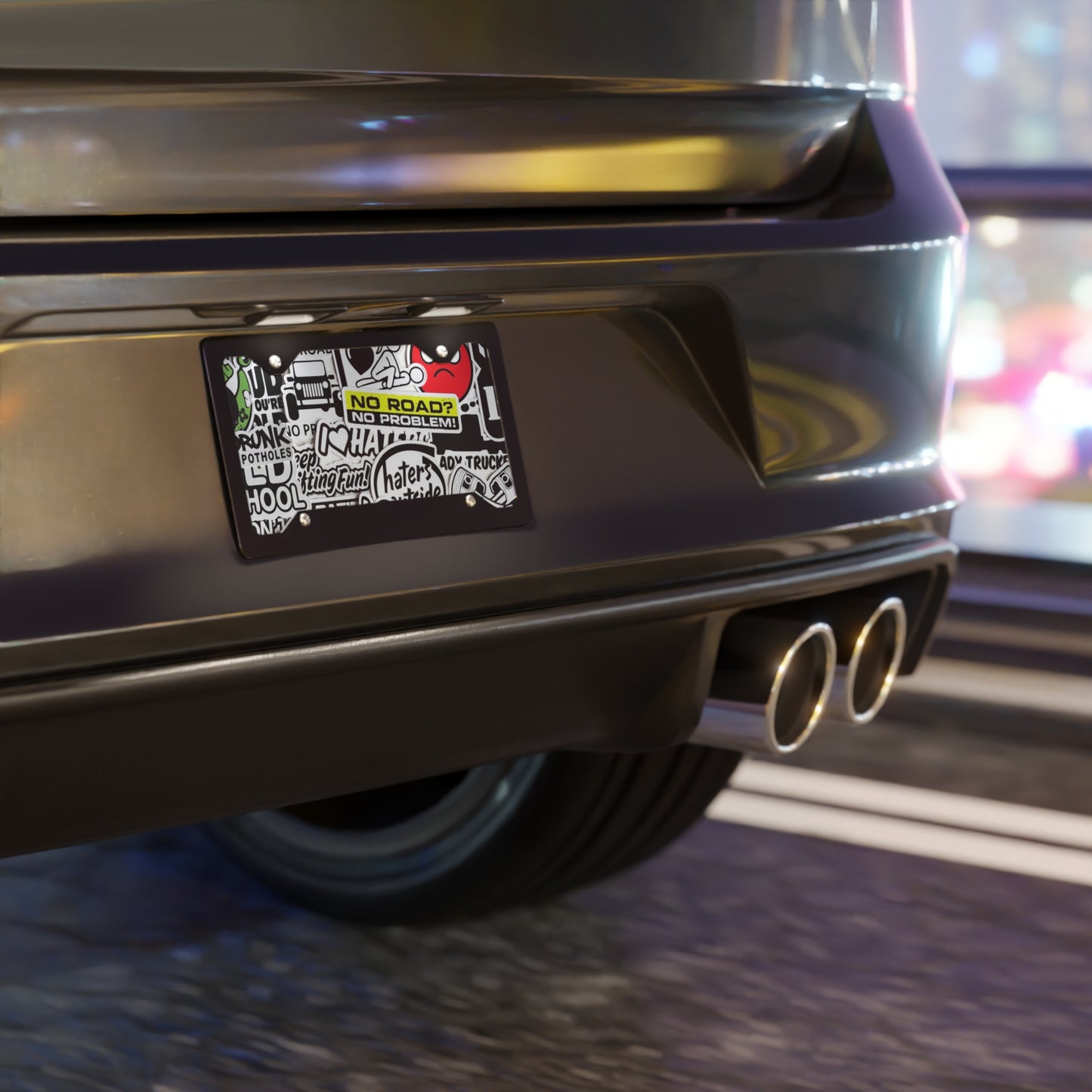 Sticker Bomb 1 Vanity Plate
