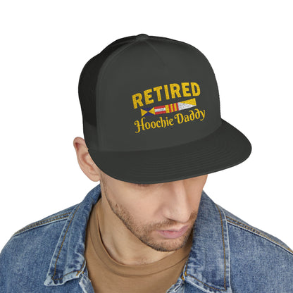 Retired Hoochie Daddy 5 Panel Trucker Cap (Embroidery)