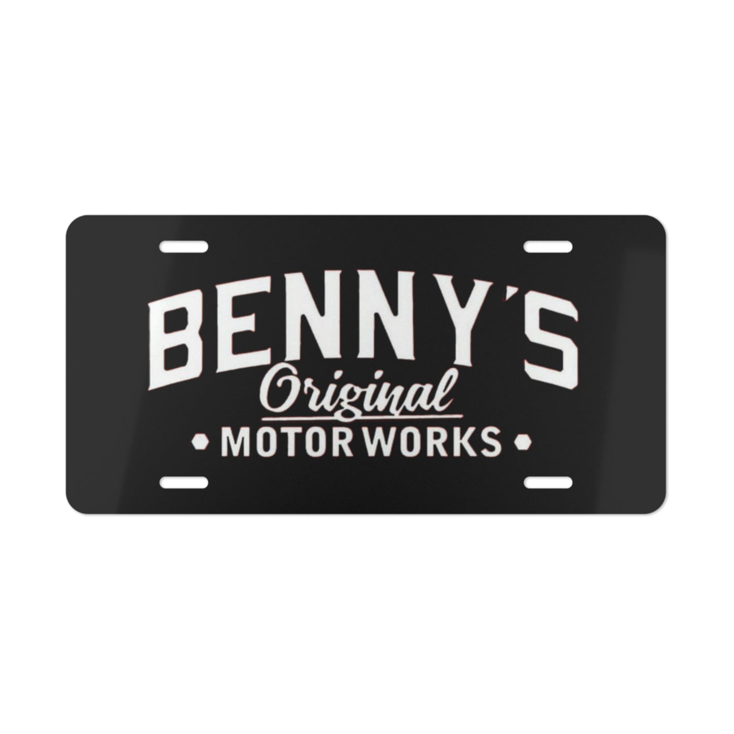 Benny's Original Black Vanity Plate