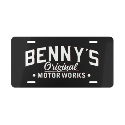 Benny's Original Black Vanity Plate