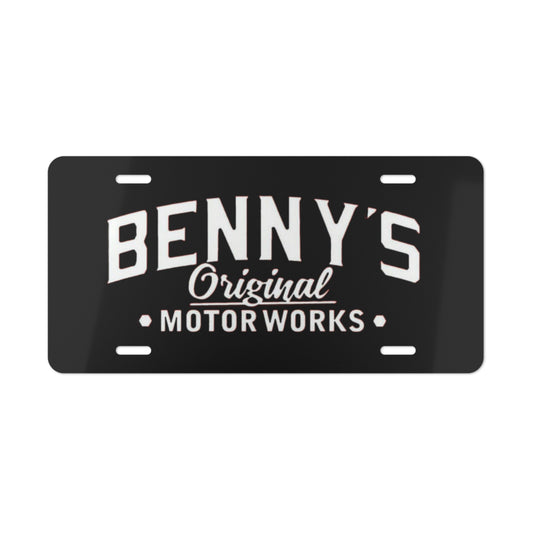 Benny's Original Black Vanity Plate