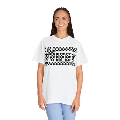 Checkered Wifey Comfort Colors Unisex Garment-Dyed T-shirt