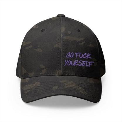 Go F Yourself (PURPLE) Embroidered FlexFit Hat