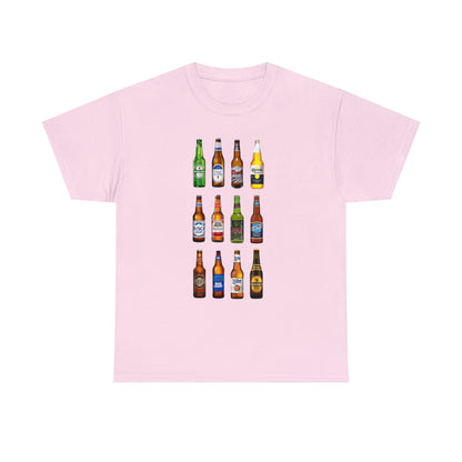 Beer Bottles Unisex Heavy Cotton Tee