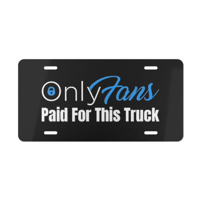 OF Paid For This Truck Vanity Plate