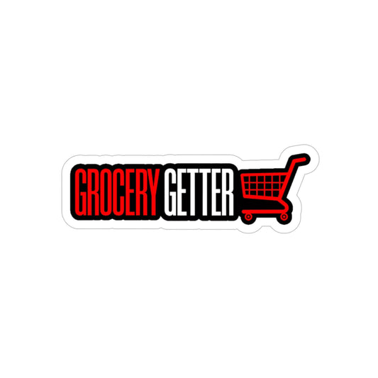 Grocery Getter Transparent Outdoor Vinyl Decal, Die-Cut, 1pc