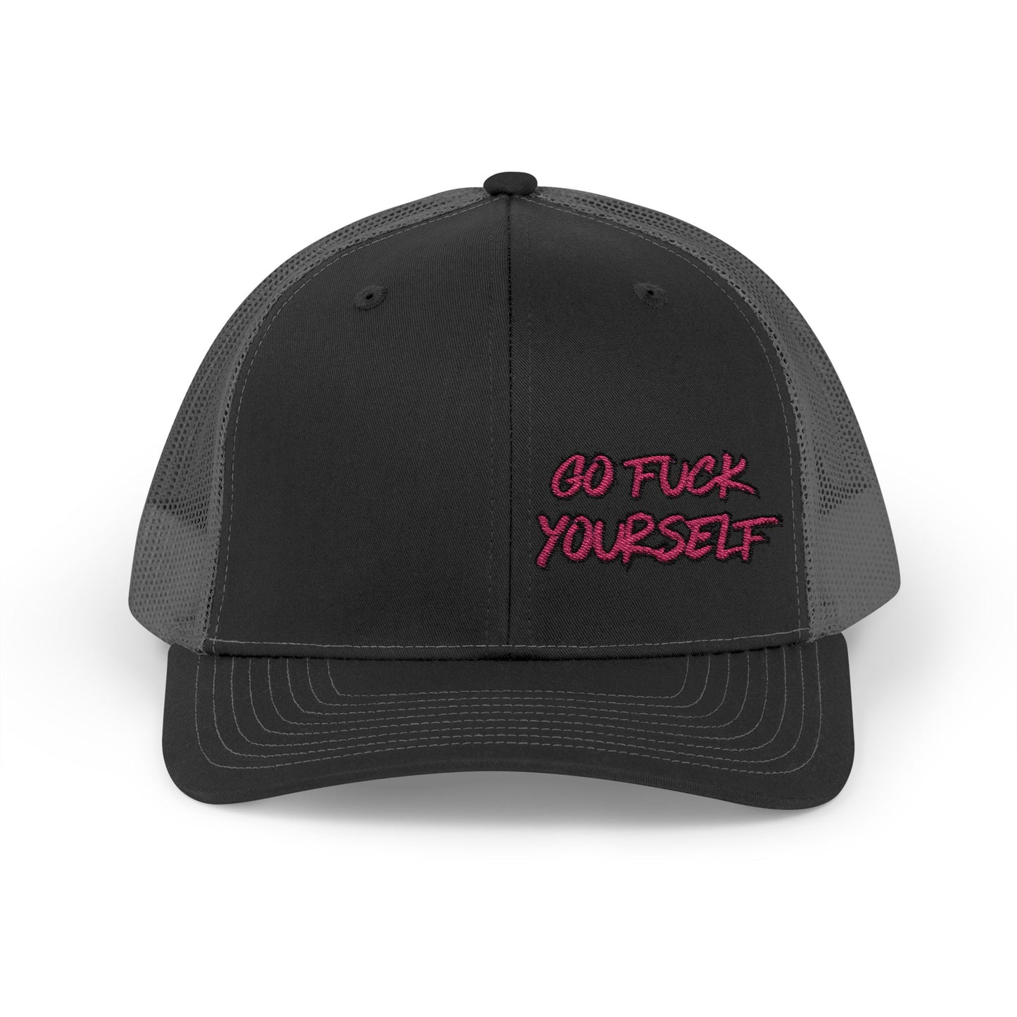 Go F Yourself (PINK) Richardson 112 Snapback Trucker Cap