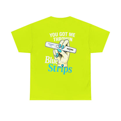 Blue Strips Unisex Heavy Cotton Tee