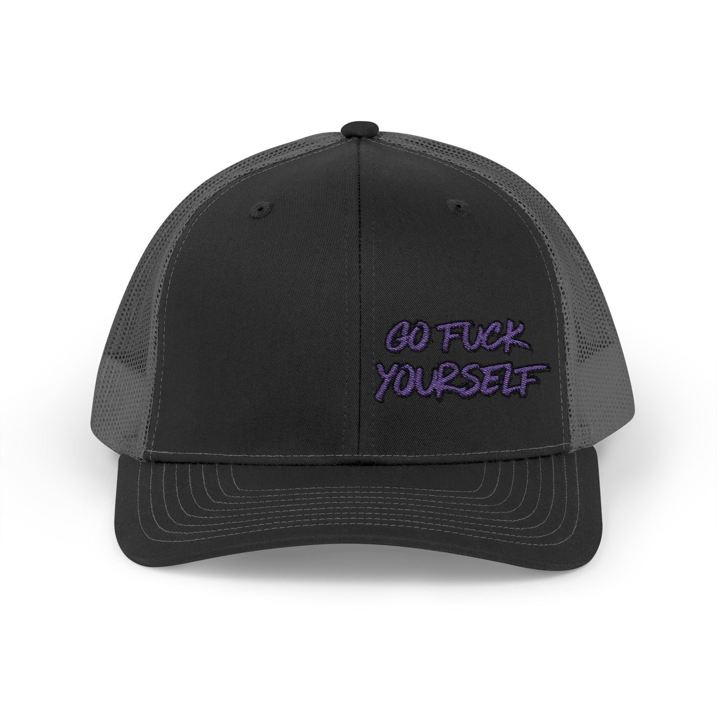 Go F Yourself (PURPLE) Richardson 112 Snapback Trucker Cap