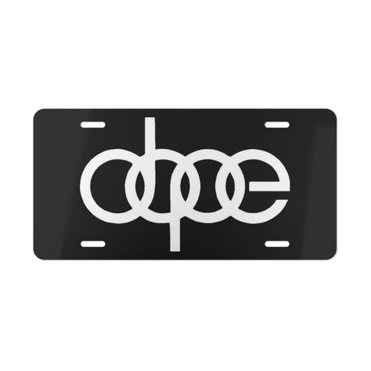 dope Blk Vanity Plate